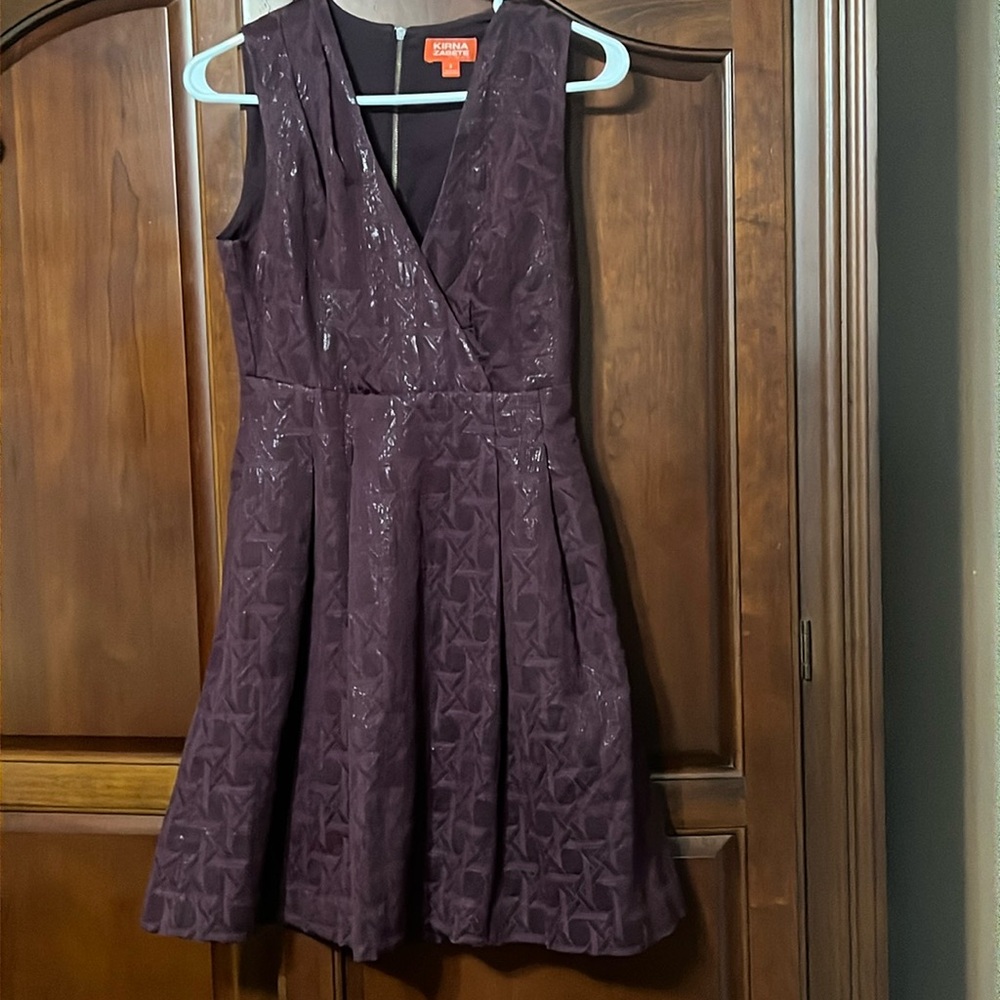 KIRNA ZABÉTE plum sleeveless v neck dress Size 2